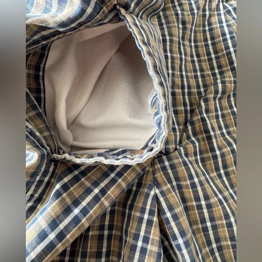 Vintage Banana Republic 100% Cotton Men's Checkered Plaid Shorts Size 33